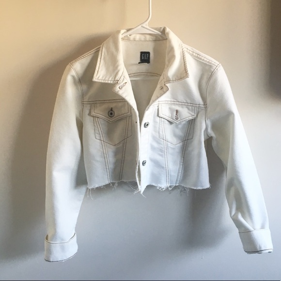 vintage white denim jacket